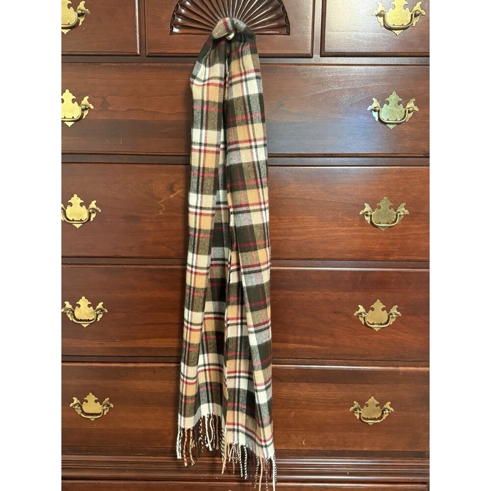 100% Cashmere Scarf Made in Scotland Classic Heritage Plaid -Amazing Condition - Picture 12 of 16